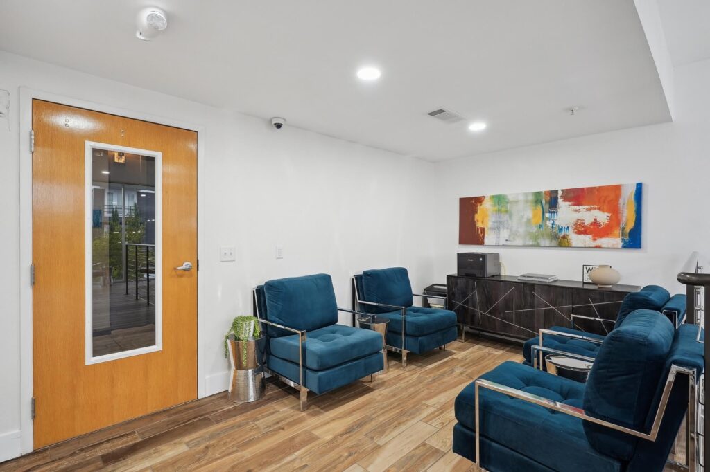 Clubhouse lounge with sofas